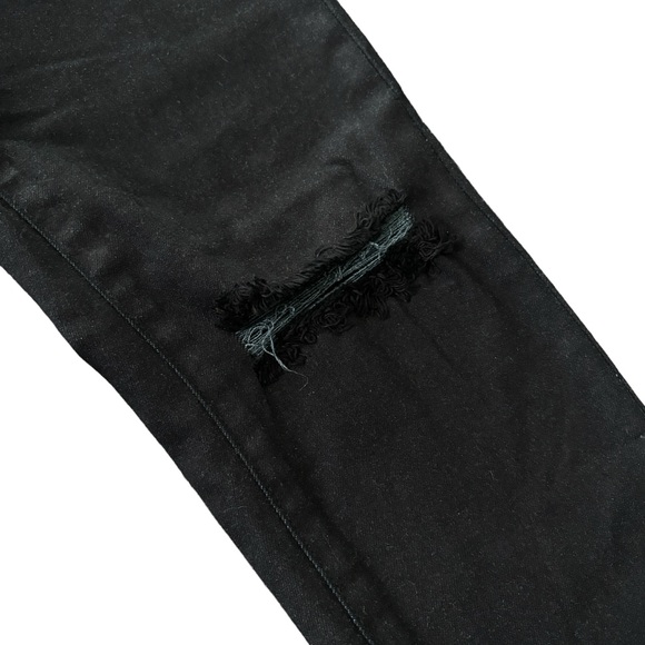 BLANQI DENIM NWT Maternity Belly Support Black Skinny Jeans Ripped Details - Picture 5 of 15